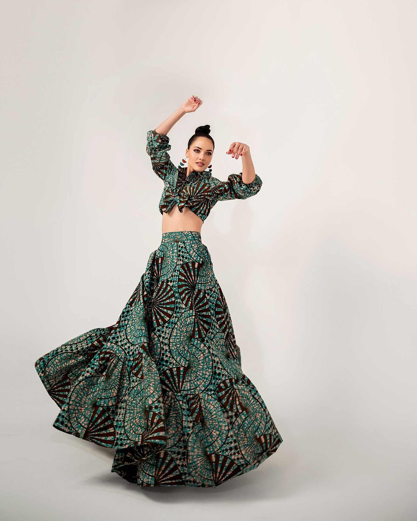 Teal Ankara Shirt