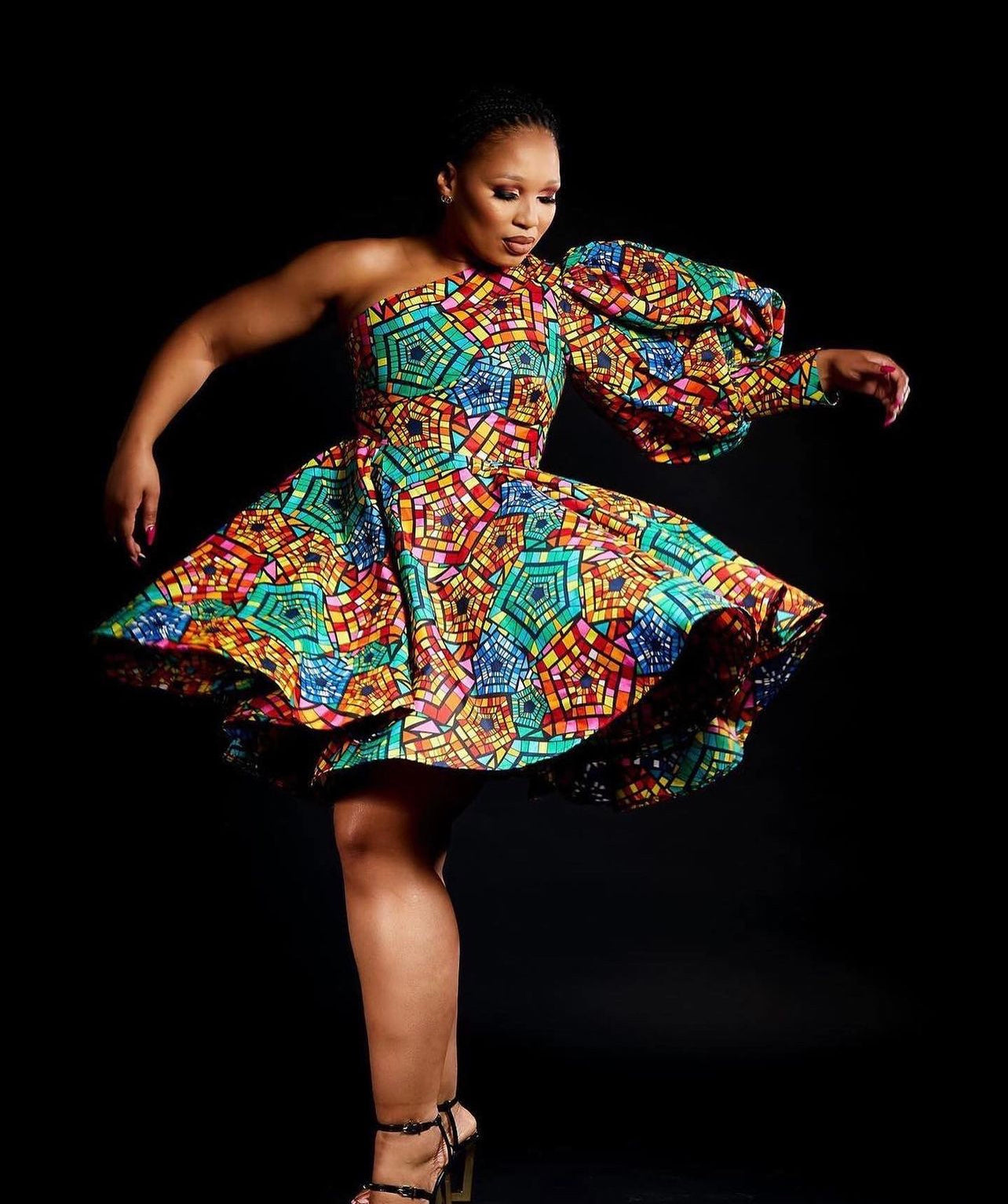 Disco One-Shoulder Dress