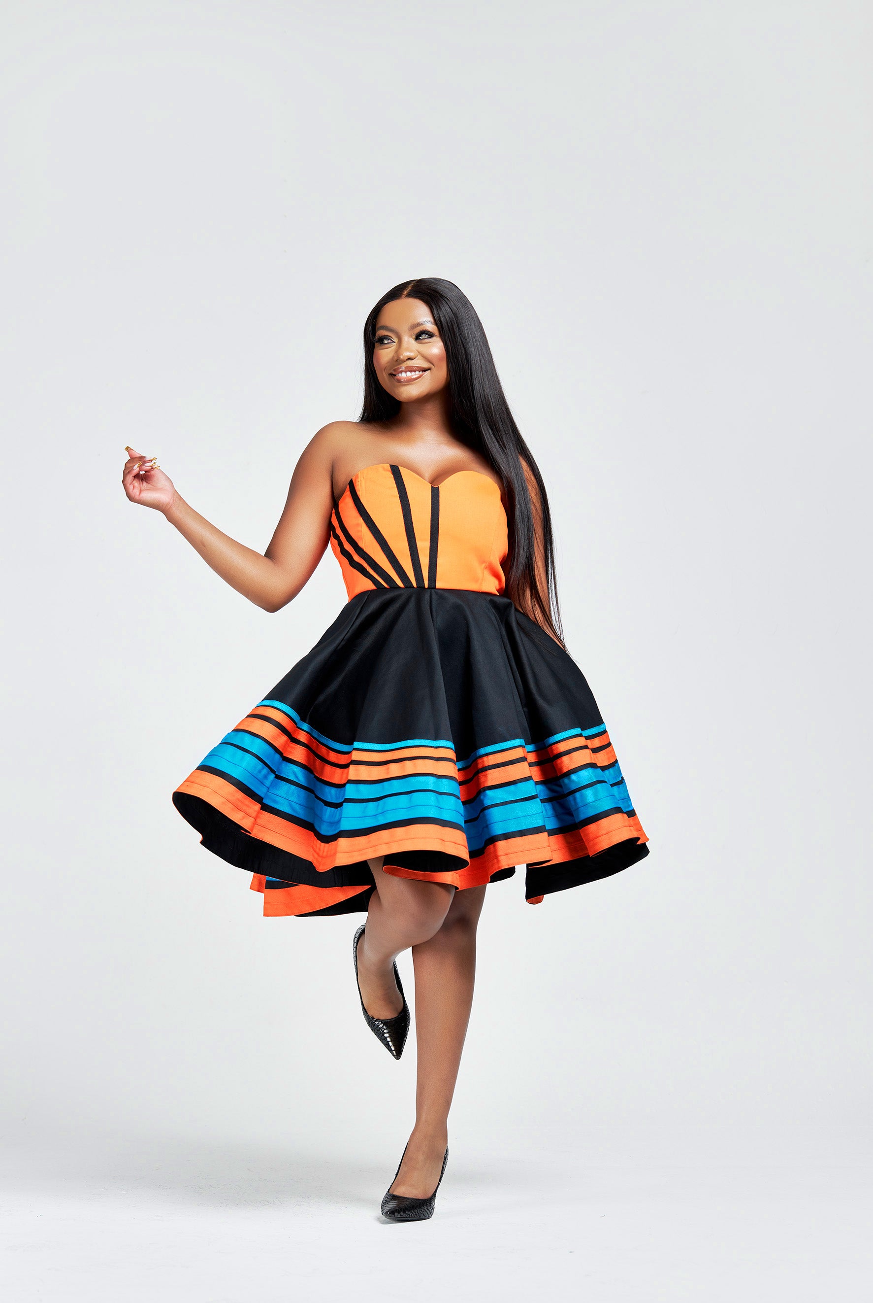Orange Xhosa Dress KHOSI NKOSI Orange Xhosa Dress KHOSI NKOSI