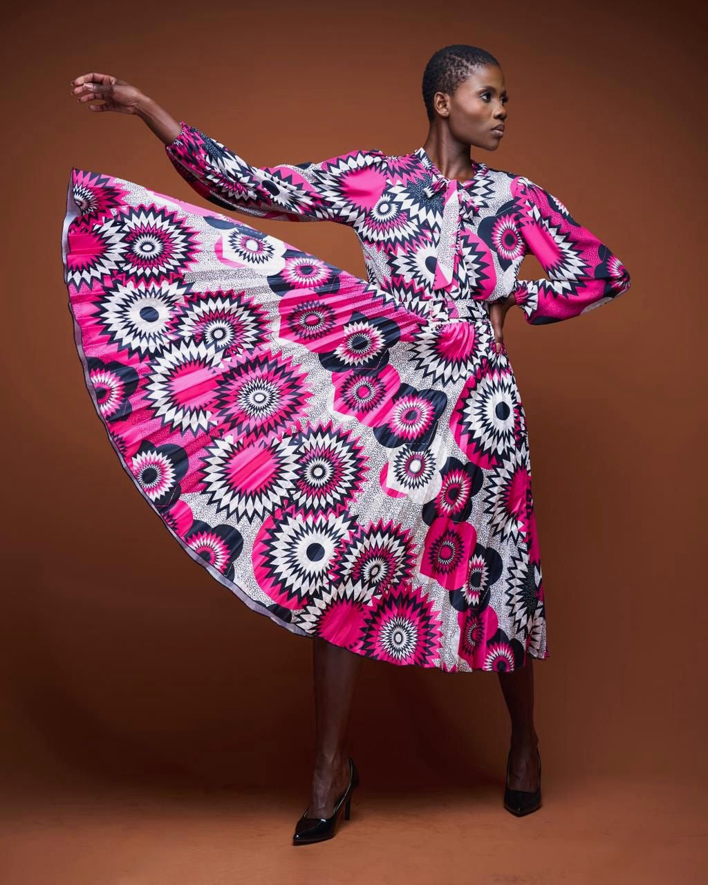 Pink Lethabo Pleated Skirt