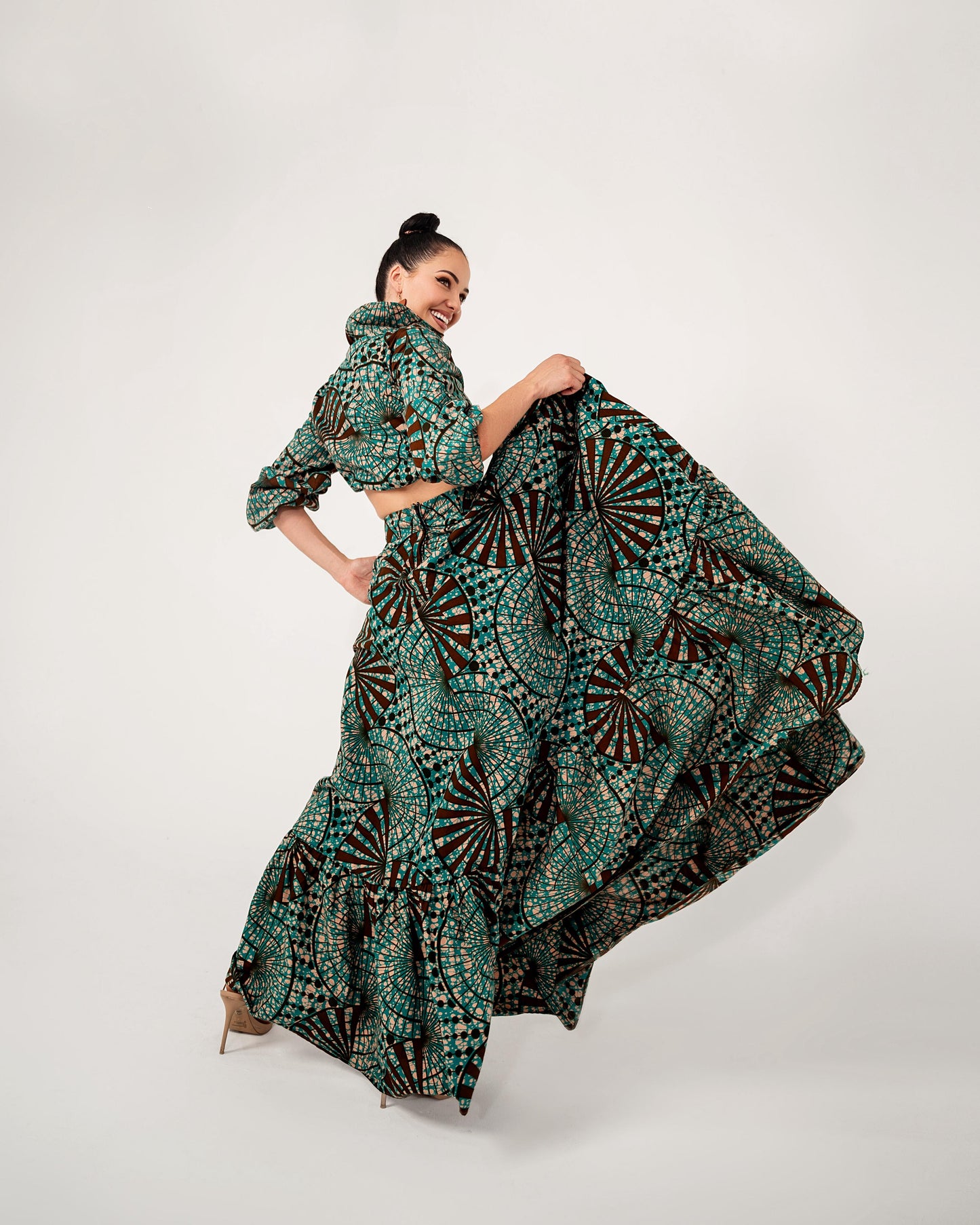 Teal Ankara Shirt