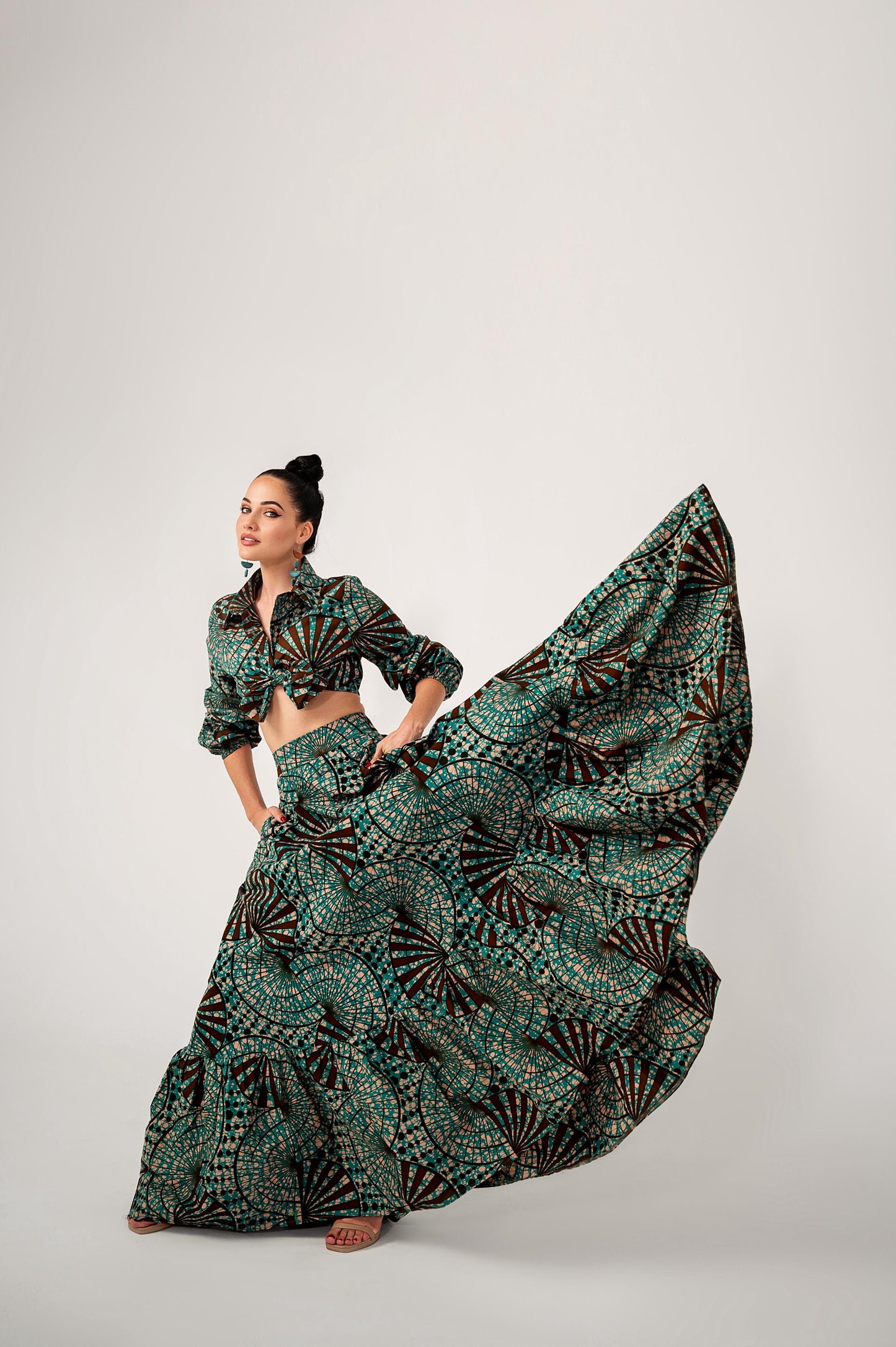 Teal Ankara Shirt