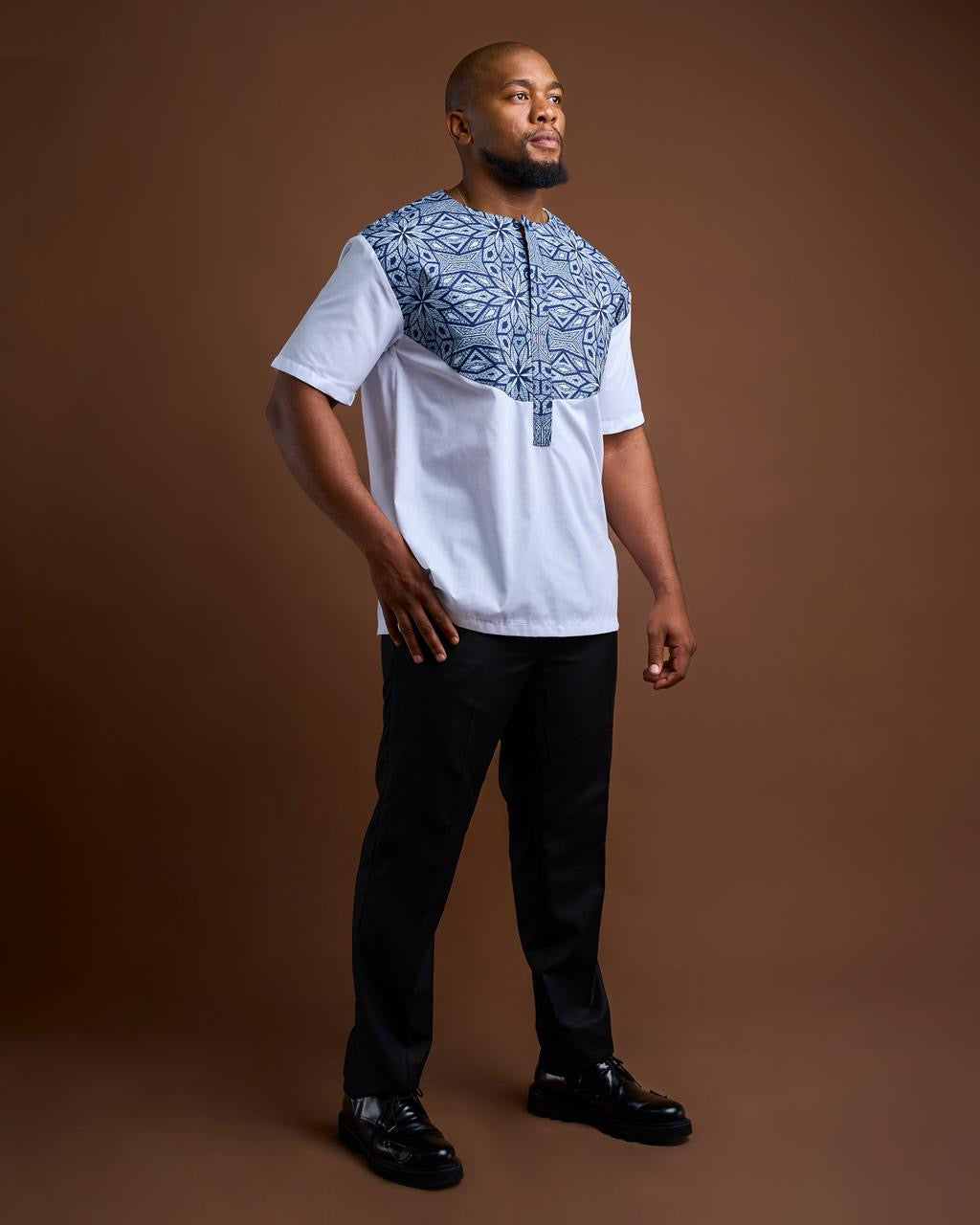 Men’s Shweshwe Insert Shirt