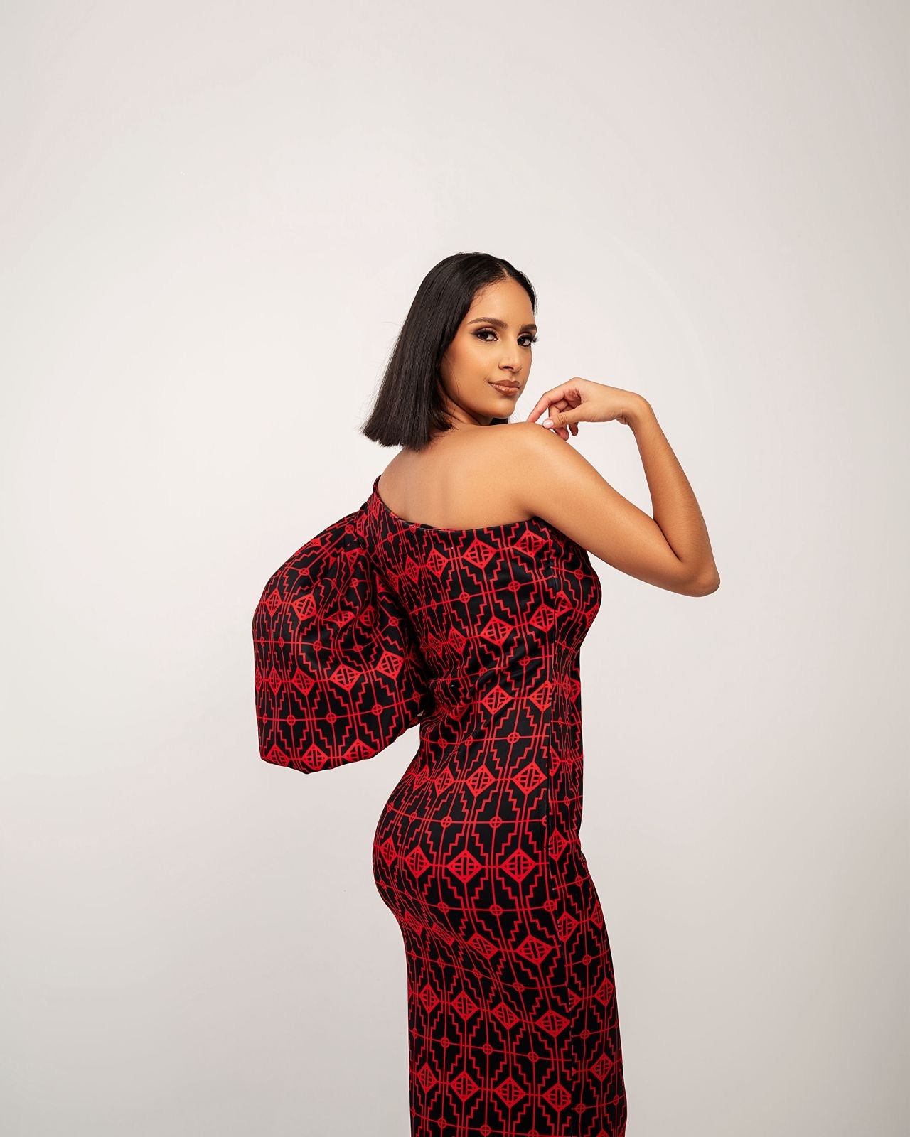 Anazarde One-Shoulder Dress