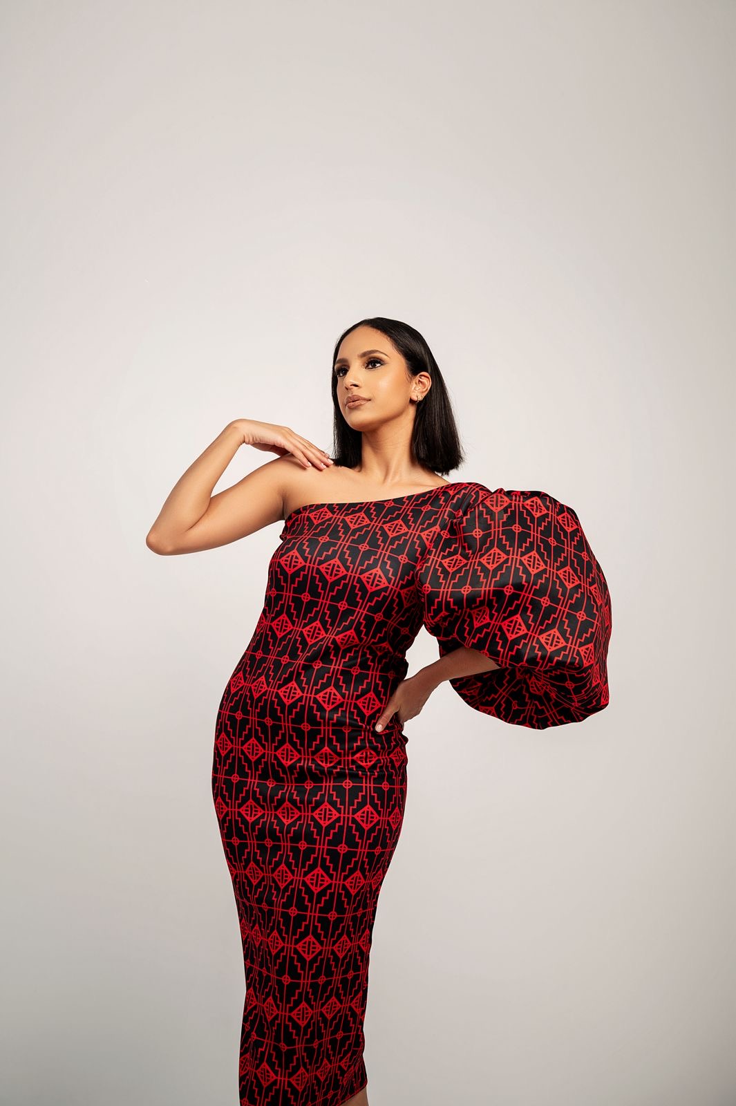 Anazarde One-Shoulder Dress