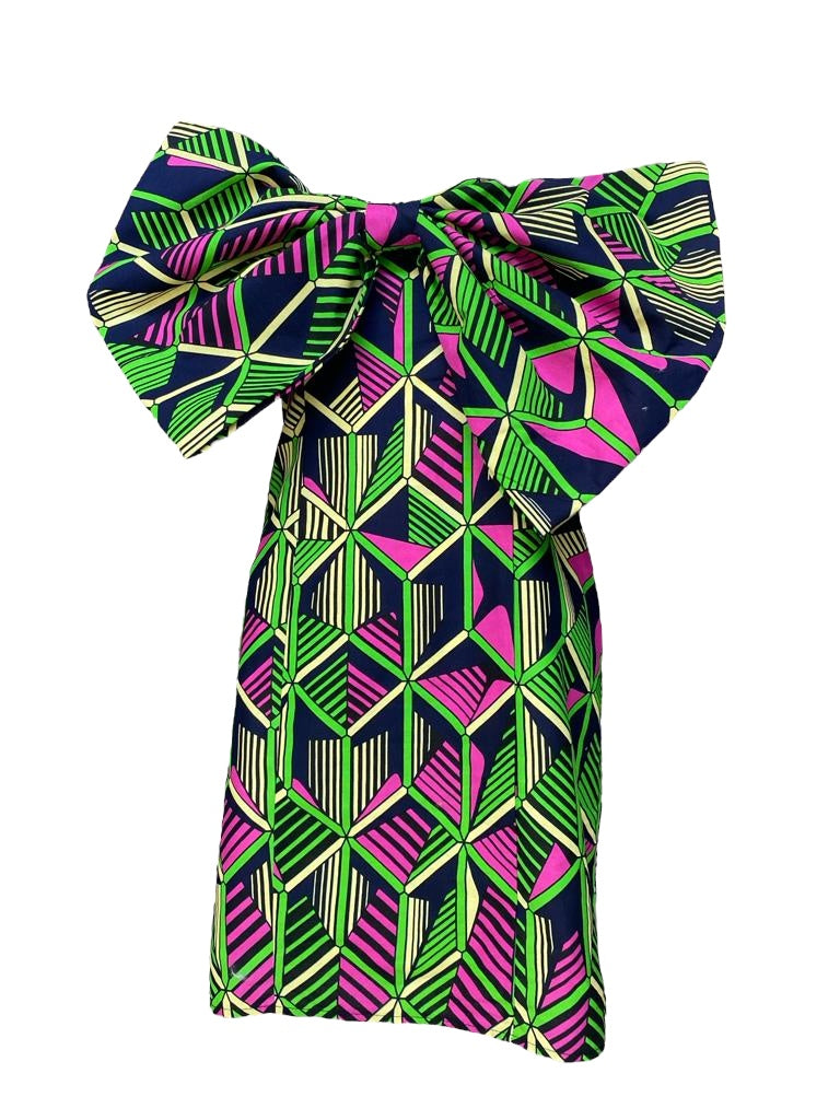 Pink/Green Homba Dress