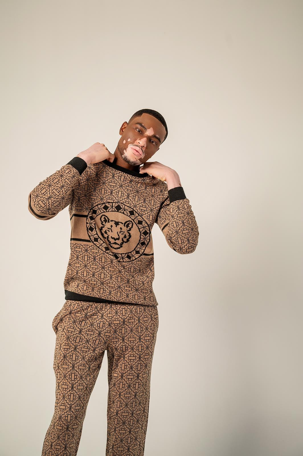 Men’s Beige Knit Set