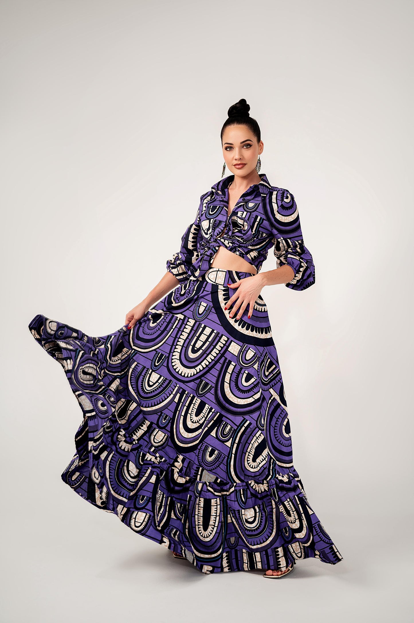 Purple Ankara Skirt