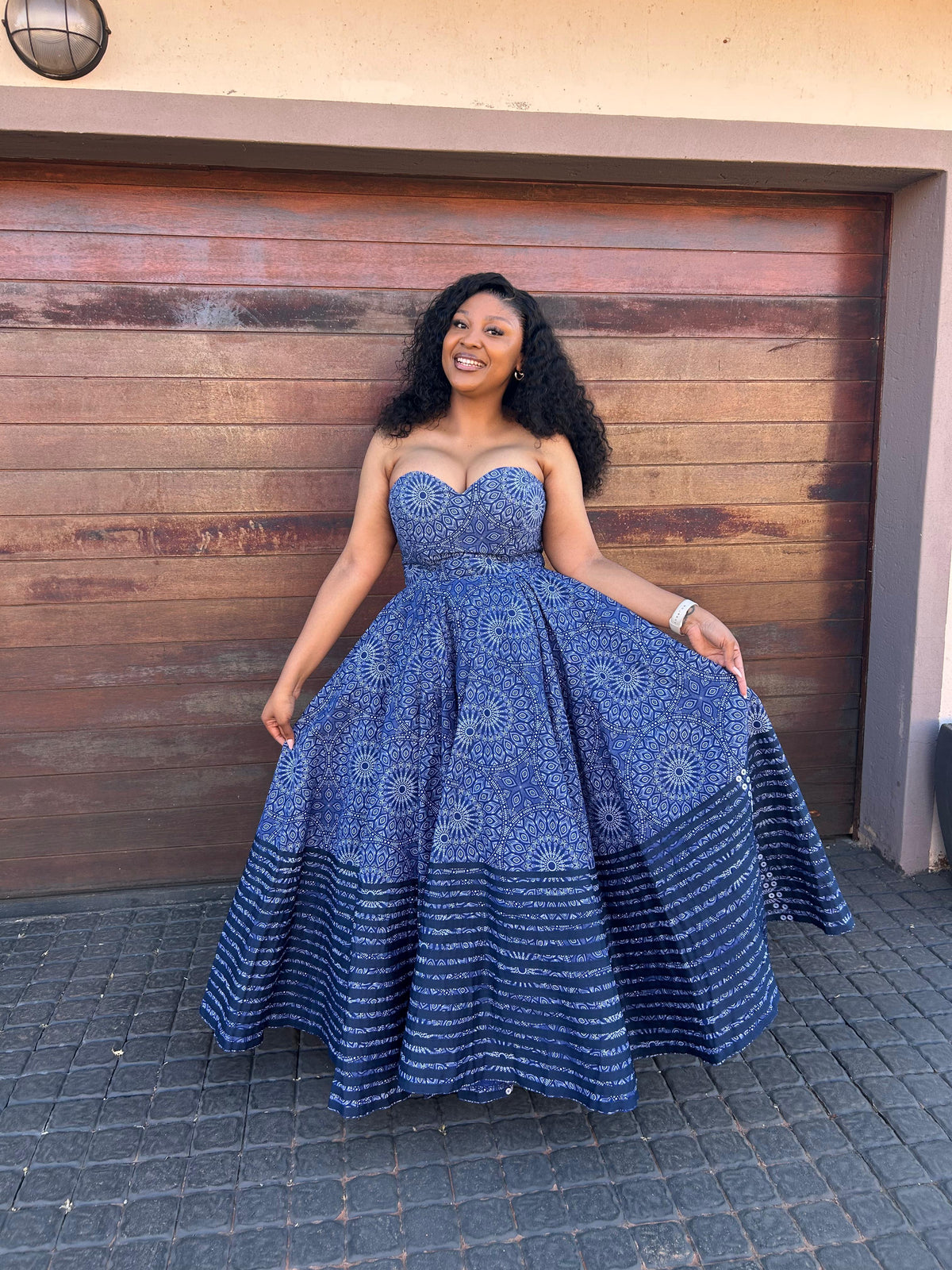 Boobtube Maxi Shweshwe Dress