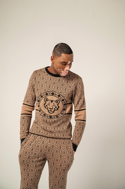 Men’s Beige Knit Set