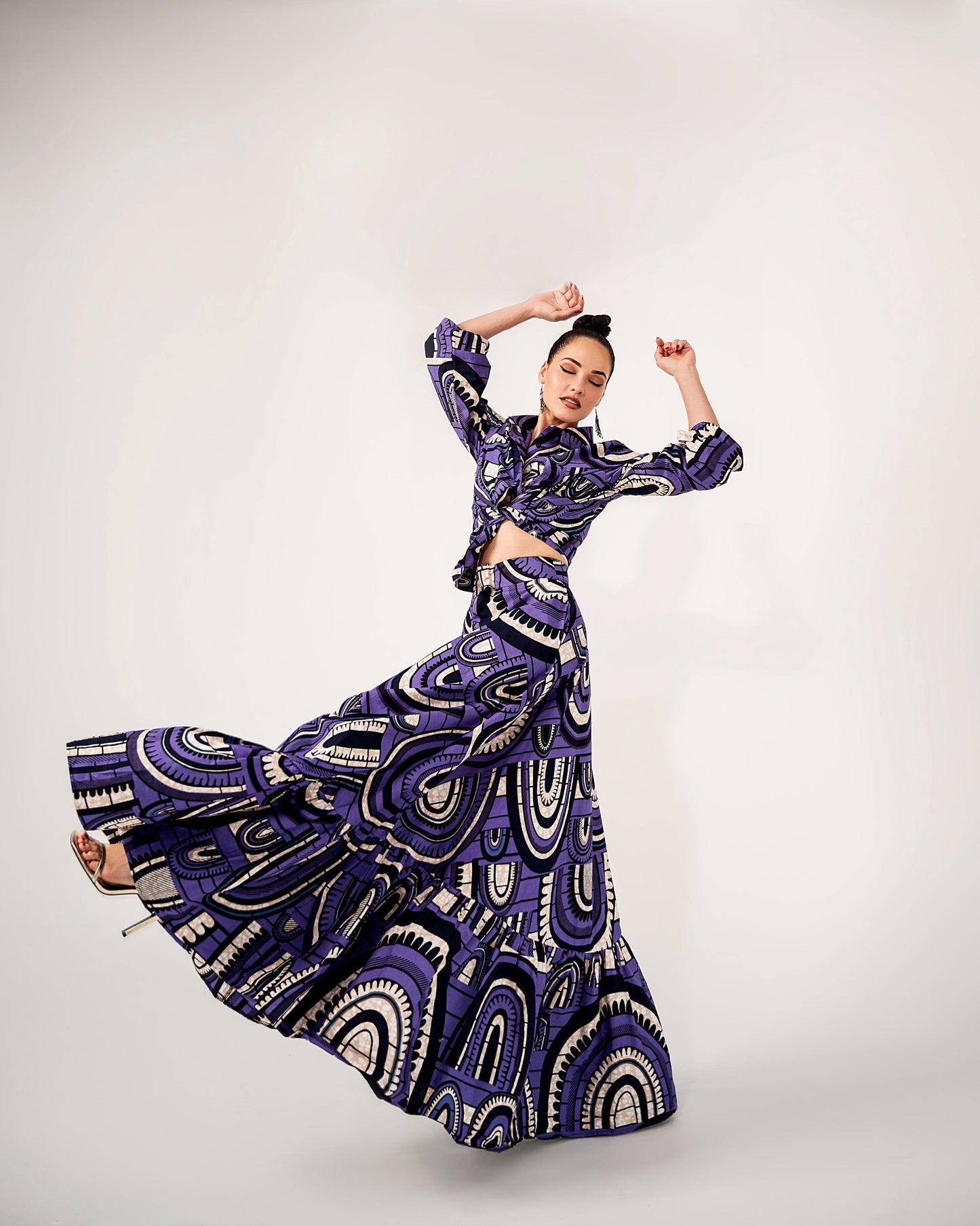 Purple Ankara Skirt