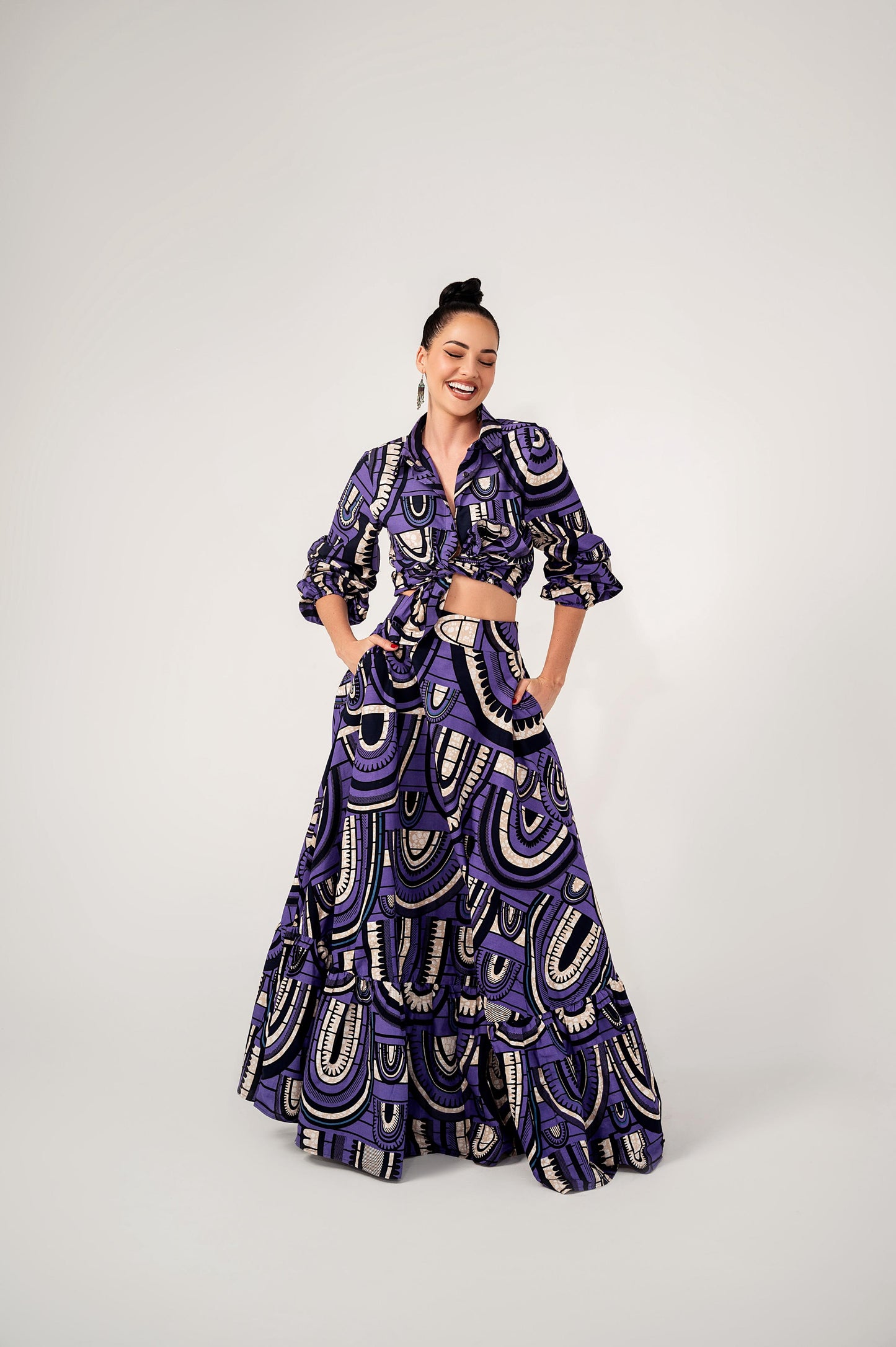 Purple Ankara Skirt