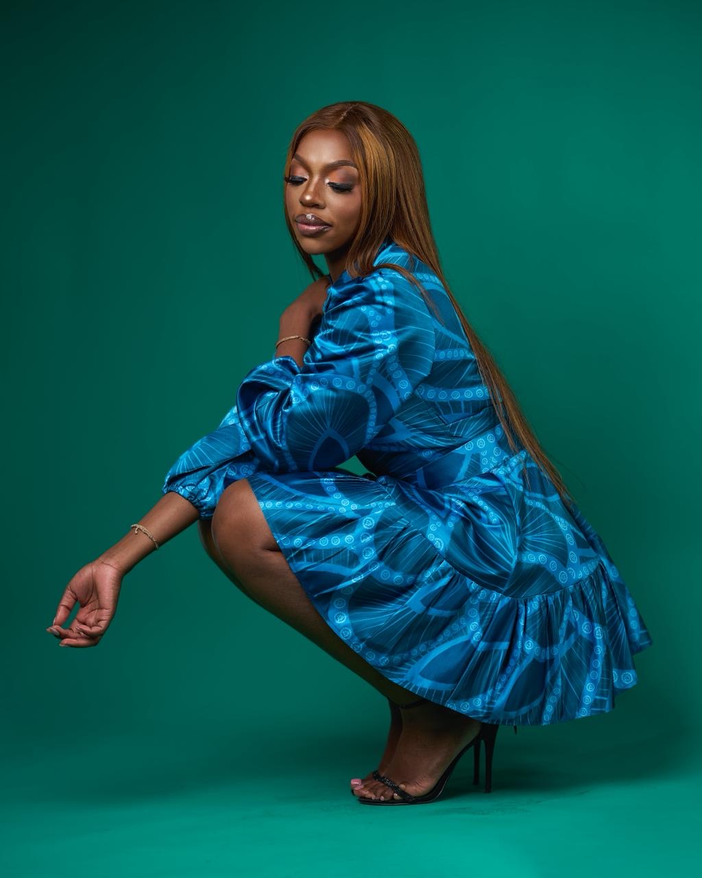 Blue Natasha Wrap Dress