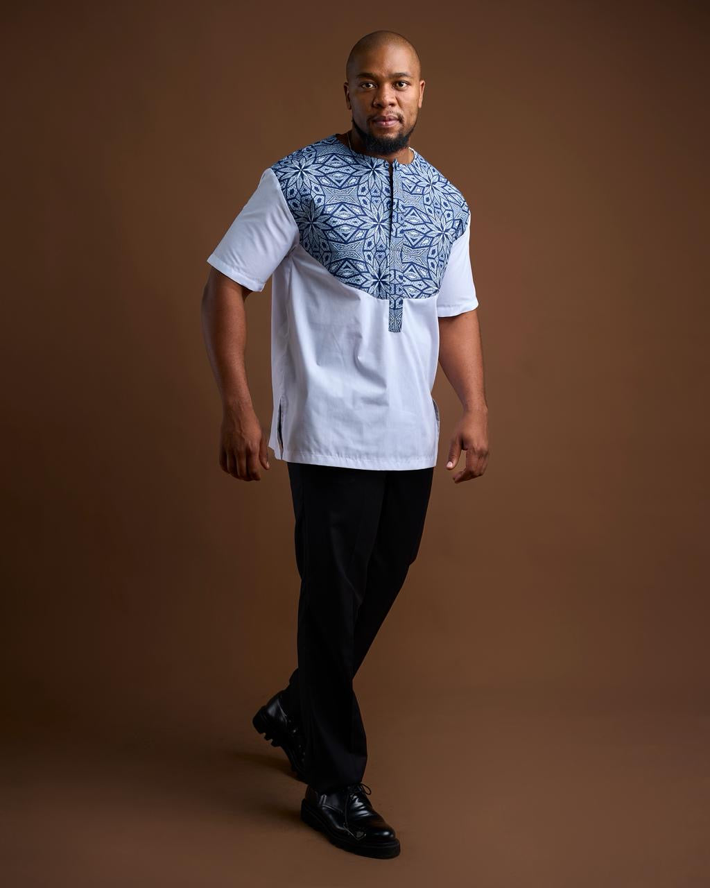 Men’s Shweshwe Insert Shirt