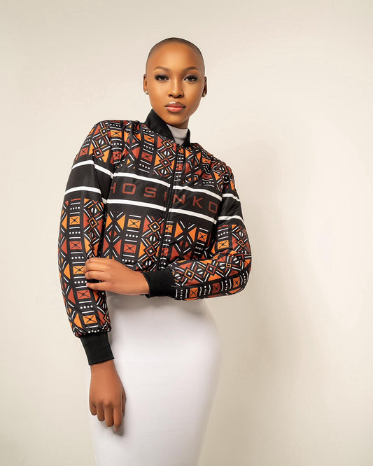 KN Mudcloth Bomber Jacket