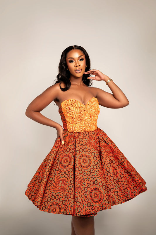 Orange Pearl Dress